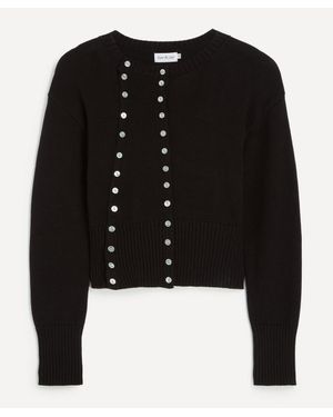 Caspar the Label Poet Cotton-Cashmere Cardigan - Black