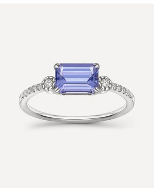 Dinny Hall 14Ct Betony Tanzanite And Diamond Ring - Blue