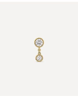 Dinny Hall 9Ct Single Double Diamond Stud Earring - White