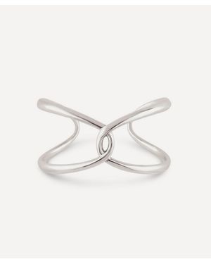 Dinny Hall Sterling Twist Open Cuff Bracelet - Natural