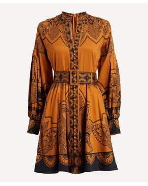 Scarlett Poppies Galina Short Satin Dress - Brown
