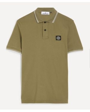 Stone Island Cotton Pique Polo - Green
