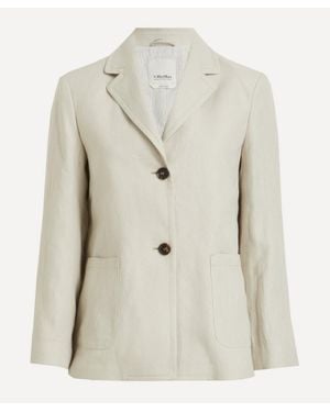 Max Mara Arrigo Linen Blazer - Natural