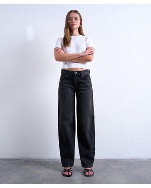 TOPSHOP Cinch Low-Rise Jeans - Black