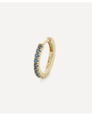 Liberty 9Ct Sapphire Mini Creole Single Hoop Earring - White