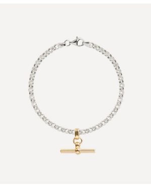 Tilly Sveaas Mixed Metal T-Bar Belcher Chain Bracelet - Blue