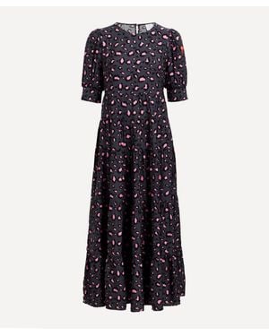 Scamp & Dude And Snow Leopard Print Maxi-Dress - Blue