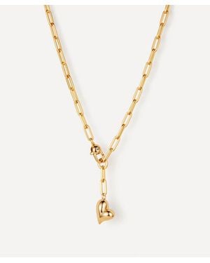 Jenny Bird 14Ct-Plated Puffy Heart Lariat Necklace - Metallic