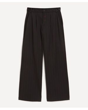 Peachy Den Lennox Wide Leg Tailored Pants - Black