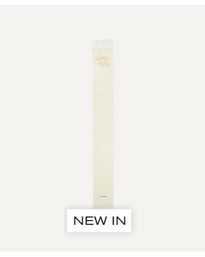 Acne Studios Logo Wool Scarf - White