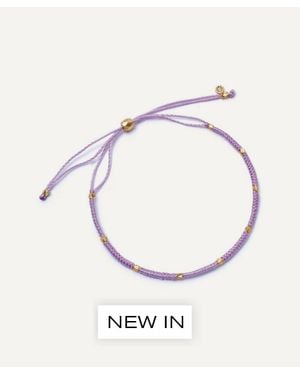 Astley Clarke 18Ct-Plated Vermeil Biography Dream Woven Bracelet - Purple