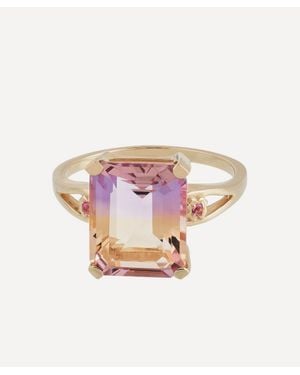 Anna + Nina 14Ct Aurora Hue Ring - Pink