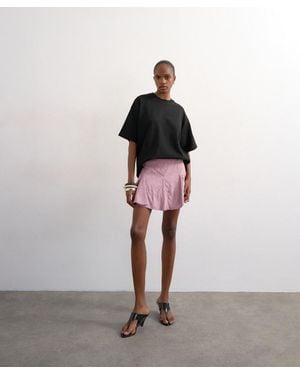 TOPSHOP Godet Hem Mini Skirt - Purple
