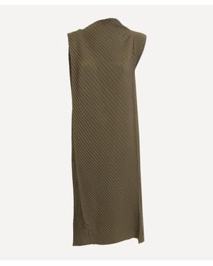 Issey Miyake Soft Fold Pleats Dress - Green