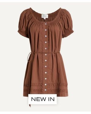 Damson Madder Jayne Mini Dress - Brown