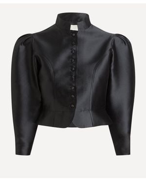 D'Estree Amoako Silk-Blend Jacket - Black