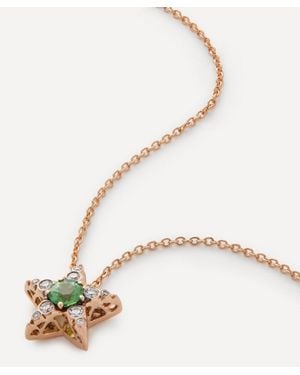 Selim Mouzannar 18Ct Istanbul Tsavorite And Diamond Star Pendant Necklace - Natural