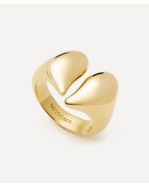 Missoma 18Ct-Plated Molten Heartbreaker Statement Ring - Metallic