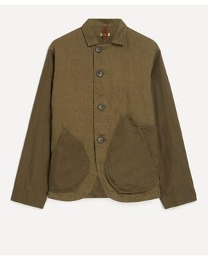 Kapital Linen Chino Cloth X Gabardine Ringoman Coverall Jacket - Green
