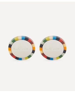 Paul Smith Circle Signature Stripe Cufflinks - Blue