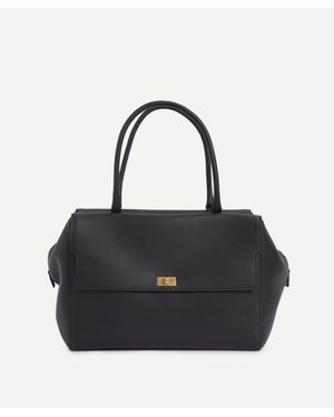 Anya Hindmarch Seaton Leather Top Handle Bag - Black