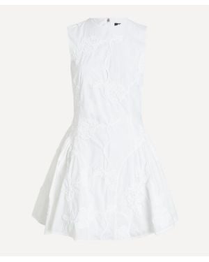 ROTATE BIRGER CHRISTENSEN Bright Flower Poplin Mini Dress - White