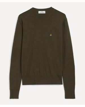 Vivienne Westwood Khaki Alex Round Neck Sweater - Green