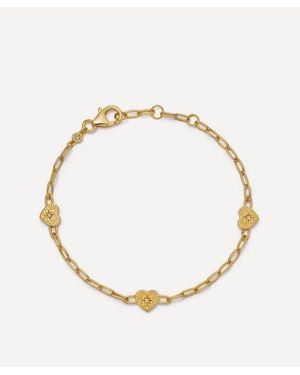 Astley Clarke 18Ct-Plated Vermeil Biography Heart Station Bracelet - Metallic
