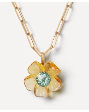 Sophie Joanne 14Ct Big Island Flower Pendant - Metallic