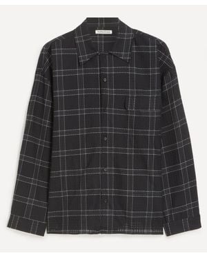 YMC Wray Check Shirt - Black