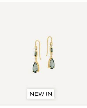 Suzanne Kalan 14Ct Pear Envy Dangle Drop Earrings - Natural