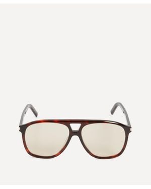 Saint Laurent Acetate Aviator Sunglasses - Natural