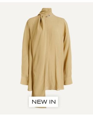 TOTEME Desert Draped Scarf Blouse - Metallic