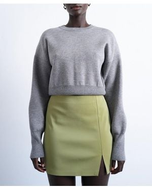 TOPSHOP Knitted Clean Cinch Waist Sweater - Gray
