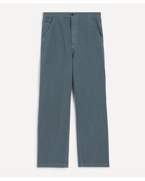 Dries Van Noten Straight-Leg Work Trousers - Blue