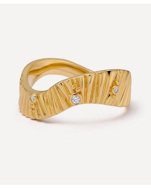 Astley Clarke 18Ct-Plated Vermeil Raye Ring - Metallic