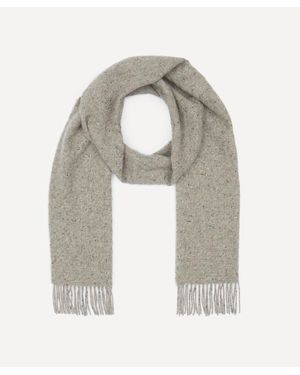 Johnstons of Elgin Lofty Twill Cashmere Scarf - Gray