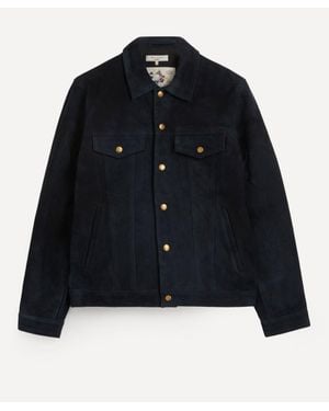 Nudie Jeans Robby Nuback Suede Jacket - Blue
