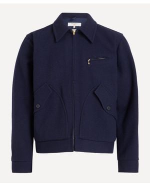 Nudie Jeans Blake Wool-Blend Zip Jacket - Blue