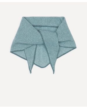 Quinton-chadwick Triangle Lambswool Scarf - Blue