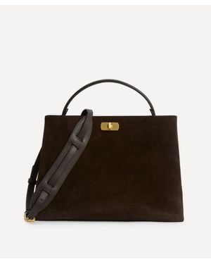 Liberty Burlington Suede Top Handle Bag - Black