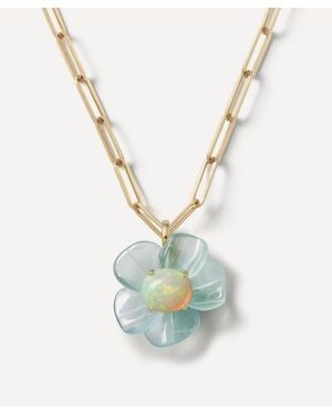 Sophie Joanne 14Ct Big Island Flower Pendant - Blue
