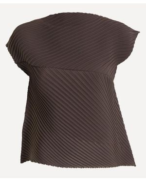 Issey Miyake Plaster Pleats Top - Brown