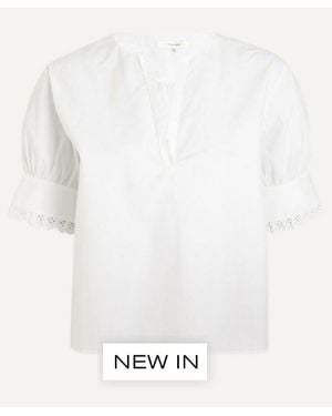 FRAME Keepsake Popover Top - White