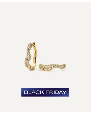 Missoma 18Ct-Plated Vermeil Molten Snow Small Hoop Earrings - Blue