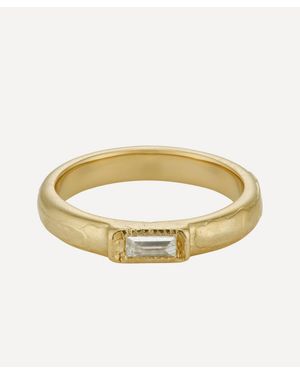 Ellis Mhairi Cameron 14Ct Baguette Diamond Single Scatter Ring - Metallic