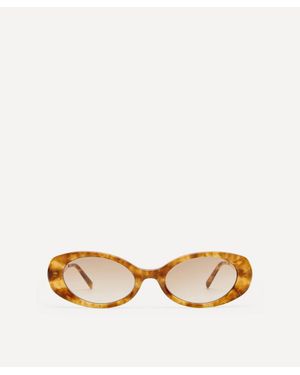 Luv Lou Honey Oval Sunglasses - Natural