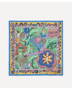 Liberty Grayson Perry For Shirley Smith 45X45 Silk Scarf in Red | Lyst