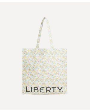 Liberty Poppy Forest Cotton Tote Bag - White