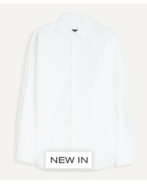 Aaron Levine Oxford Relaxed Button-Down Shirt - White